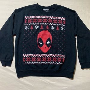 Marvel Deadpool black crew neck sweatshirt